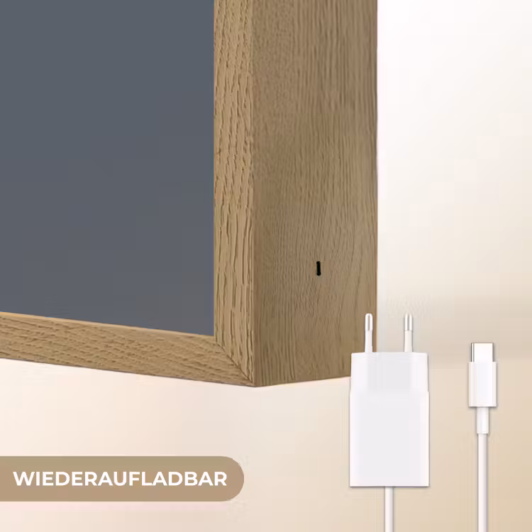 Too old for heidi klum - Geel - Blauw Light Box met batterij (Wandlamp) middel -USP_websiteoplaadbaarDE