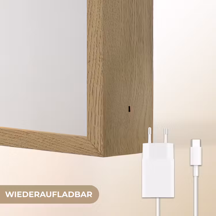 Hak - Wijn - Minimalistisch - Zwart Light Box met batterij (Wandlamp) middel -USP_websiteoplaadbaarDE