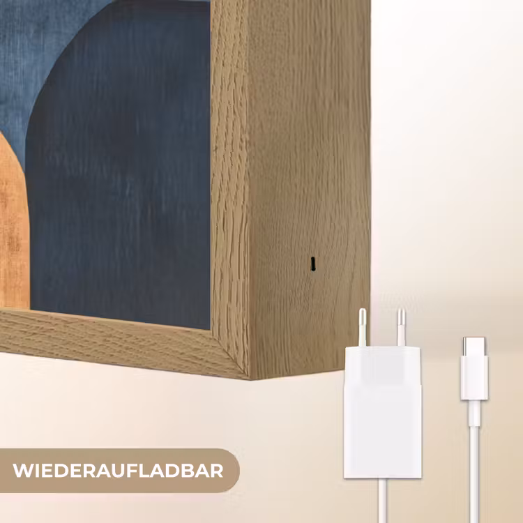 Abstract - Vormen - Donkerblauw Light Box met batterij (Wandlamp) middel -USP_websiteoplaadbaarDE