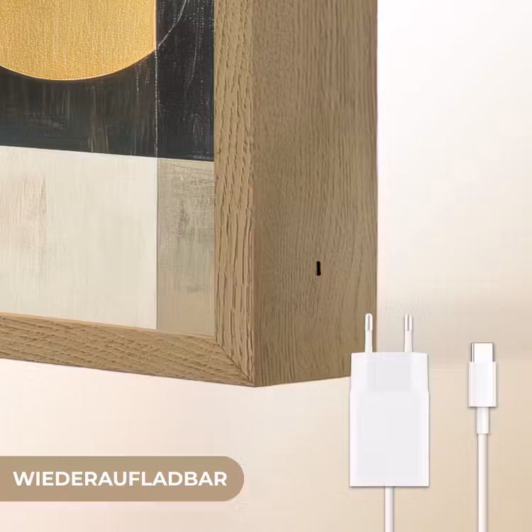 Abstract - Goud - Brons - Vormen - Geometrisch Light Box met batterij (Wandlamp) middel -USP_websiteoplaadbaarDE