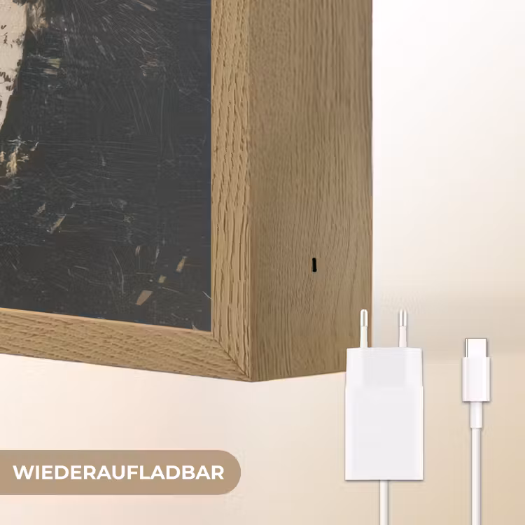 Abstract - Goud - Gezicht - Lippen Light Box met batterij (Wandlamp) middel -USP_websiteoplaadbaarDE