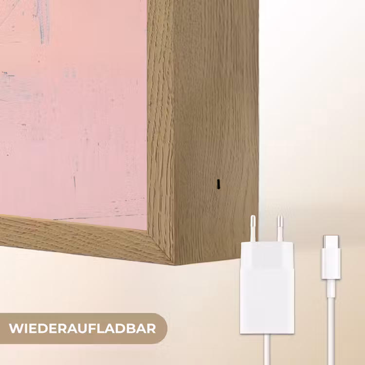 Abstract - Konijn - Sjaal - Geel Light Box met batterij (Wandlamp) middel -USP_websiteoplaadbaarDE