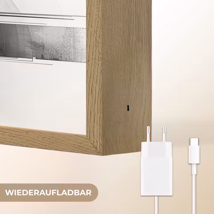 Abstract - Kunst - Modern - Zwart wit Light Box met batterij (Wandlamp) middel -USP_websiteoplaadbaarDE