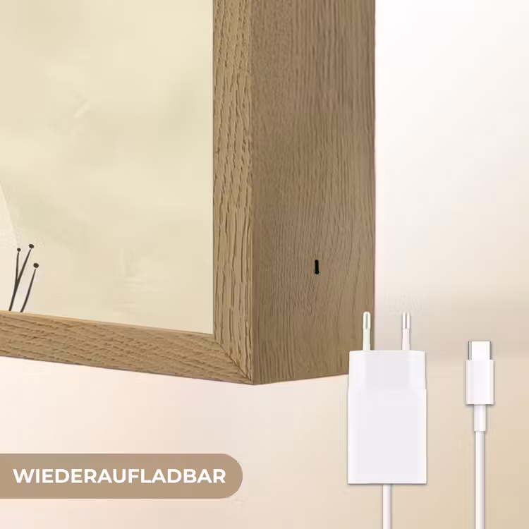 Abstract - Landschap - Zon - Kunst Light Box met batterij (Wandlamp) middel -USP_websiteoplaadbaarDE