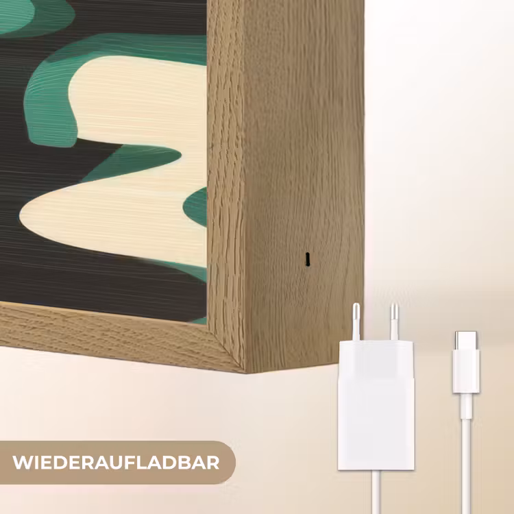 Abstract - Camouflage - Groen Light Box met batterij (Wandlamp) middel -USP_websiteoplaadbaarDE