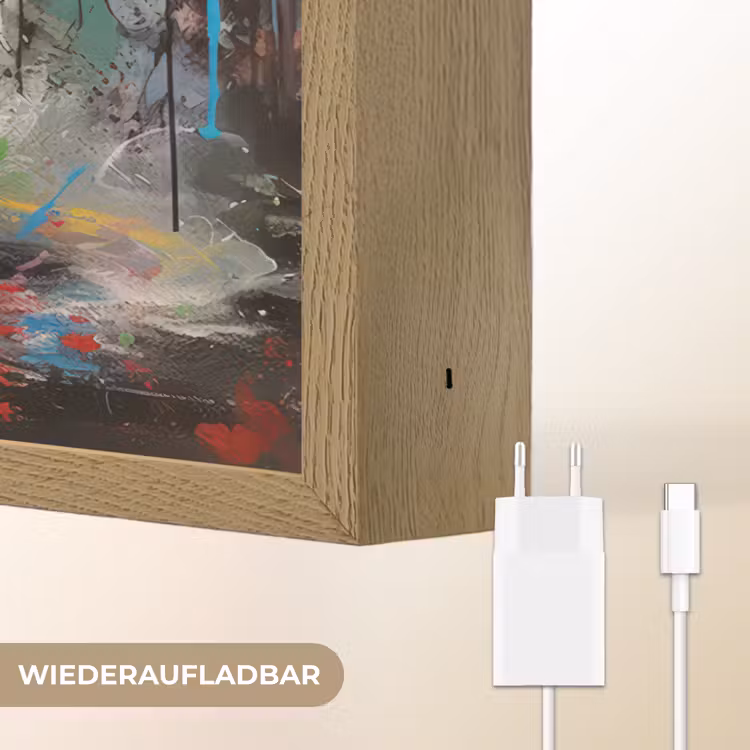 Aap - Graffiti - Dieren - Kunst - Flesje - Kleuren Light Box met batterij (Wandlamp) middel -USP_websiteoplaadbaarDE