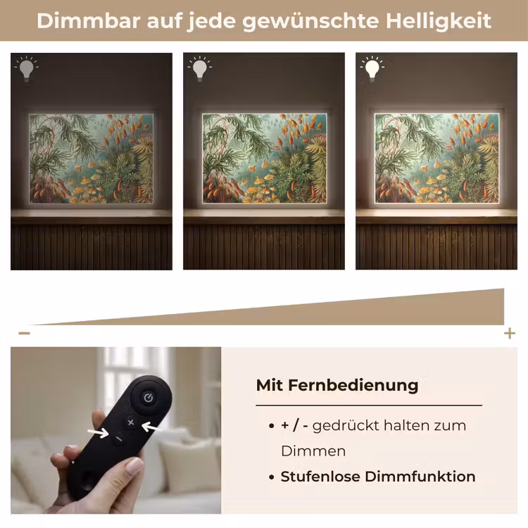 Oude meesters - Kunst - Muscinae - Haeckel Light Box met batterij (Wandlamp) middel -USP_dimbaarDE
