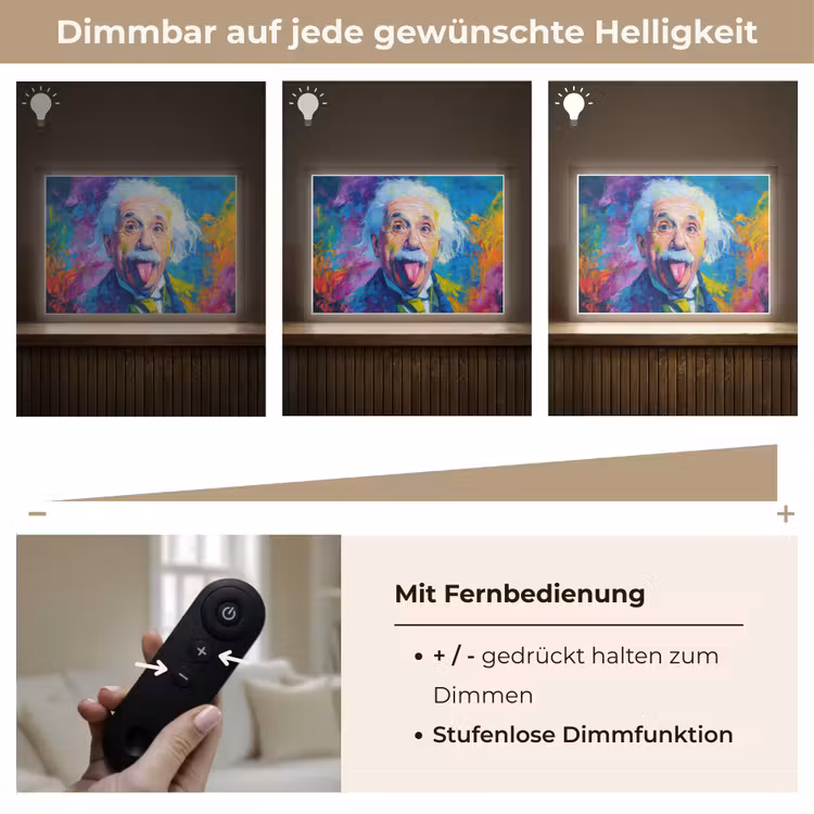 Oude man - Expressief - Kleurrijk Light Box met batterij (Wandlamp) middel -USP_dimbaarDE