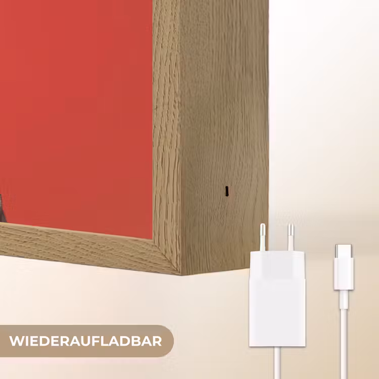 Amor - Hond - Hartje - Rood Light Box met batterij (Wandlamp) middel -USP_websiteoplaadbaarDE