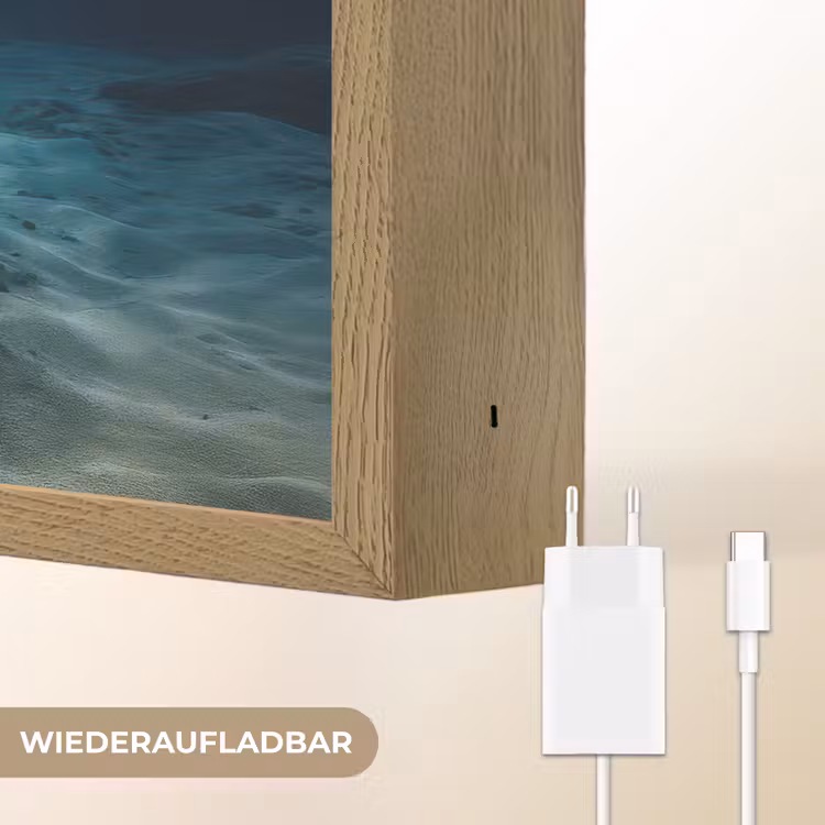 Anker - Ijzer - Zeebodem - Zand Light Box met batterij (Wandlamp) middel -USP_websiteoplaadbaarDE