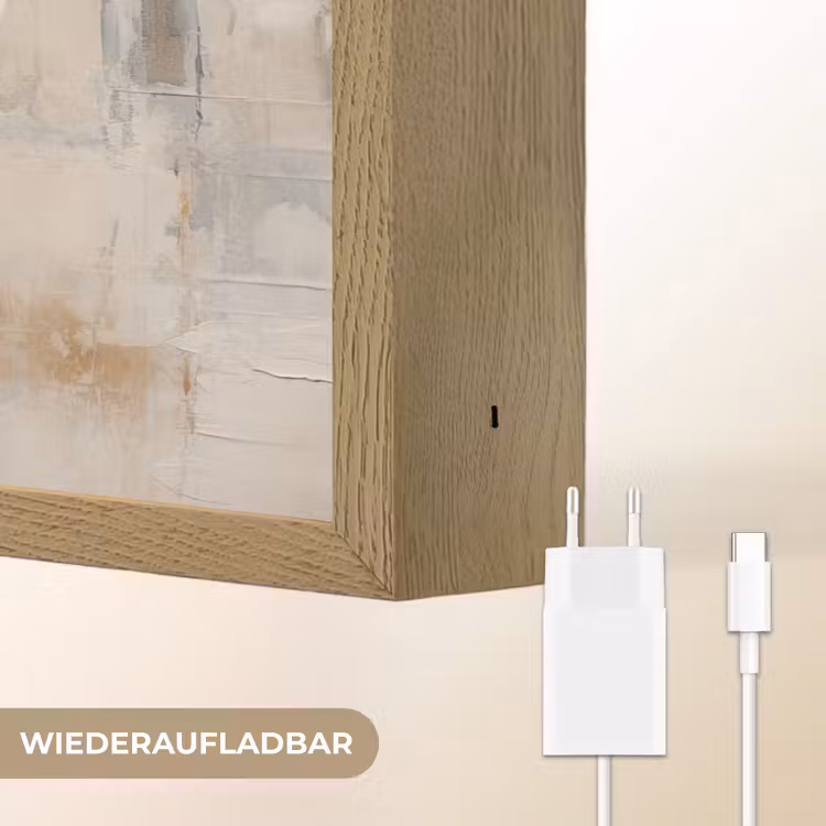 Aquarel - Abstract - Kunst Light Box met batterij (Wandlamp) middel -USP_websiteoplaadbaarDE