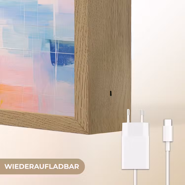 Aquarel - Pastel - Abstract - Kunst Light Box met batterij (Wandlamp) middel -USP_websiteoplaadbaarDE