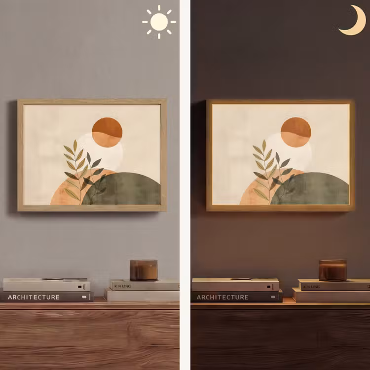 Takken - Vormen - Abstract Light Box met batterij (Wandlamp) middel -sfeer3