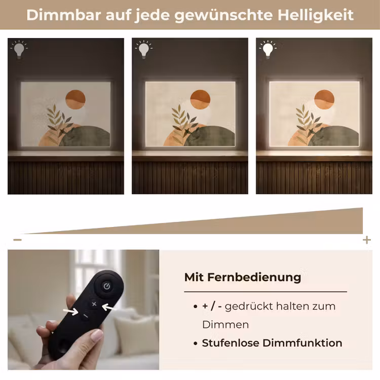 Takken - Vormen - Abstract Light Box met batterij (Wandlamp) middel -USP_dimbaarDE
