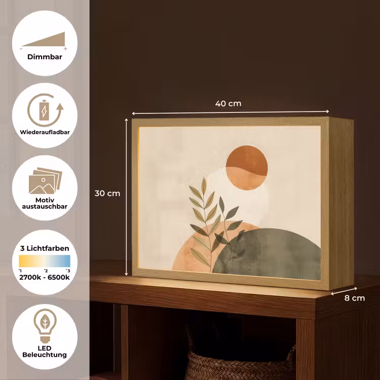 Takken - Vormen - Abstract Light Box met batterij (Wandlamp) middel -USP_websiteoverzichtDE