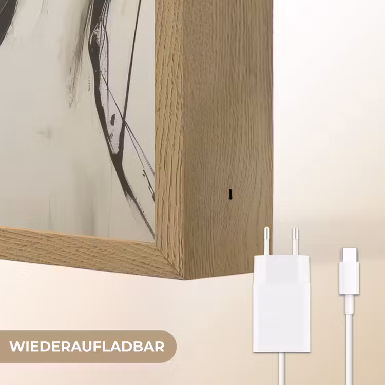 Ogen - Gezicht - Goud - Strepen Light Box met batterij (Wandlamp) middel -USP_websiteoplaadbaarDE