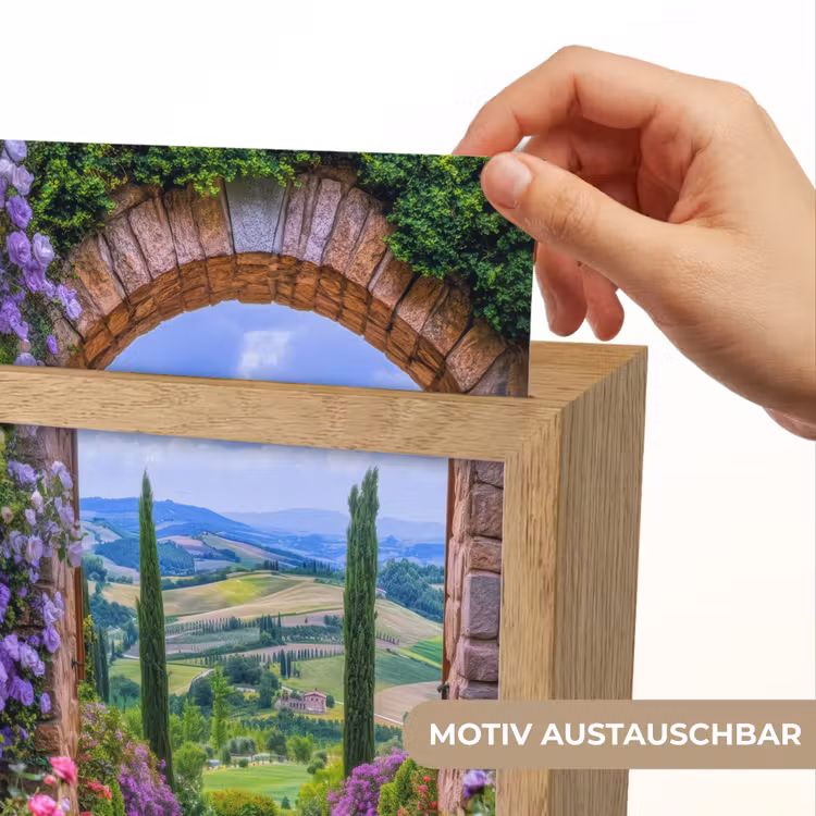 Doorkijk - Toscane - Landschap - Poort Light Box met kabel (Wandlamp) klein -USP_websiteprintDE