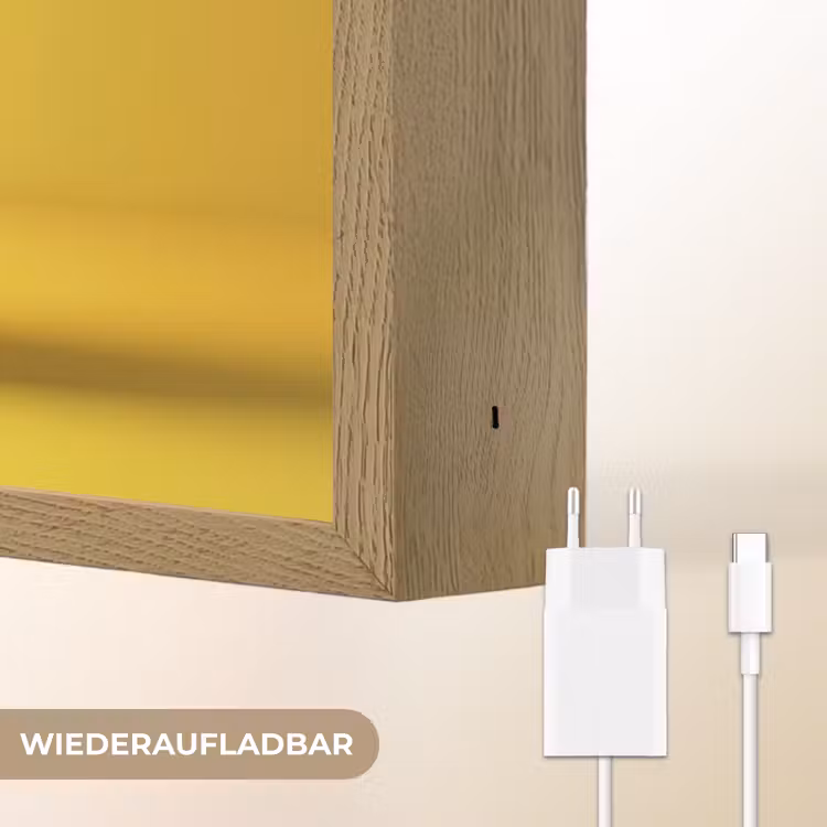 Avocado - Discobal - Geel - Glitter Light Box met batterij (Wandlamp) middel -USP_websiteoplaadbaarDE