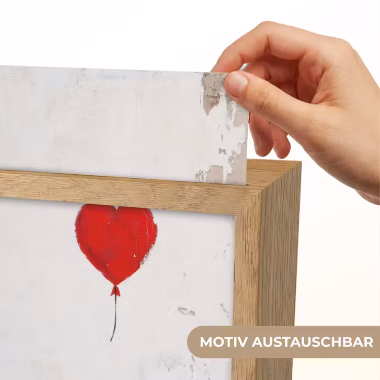 Ballon - Rood - Hart Light Box met kabel (Wandlamp) klein -USP_websiteprintDE