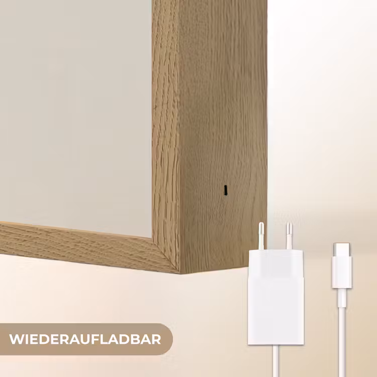 Bamboestengels - Sierlijk - Groen Light Box met batterij (Wandlamp) middel -USP_websiteoplaadbaarDE