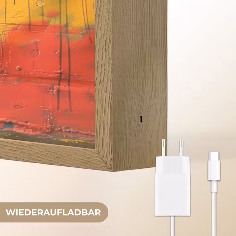 Banksy Style - Kleurrijk - Graffiti - Meisje - Street art Light Box met batterij (Wandlamp) middel -USP_websiteoplaadbaarDE