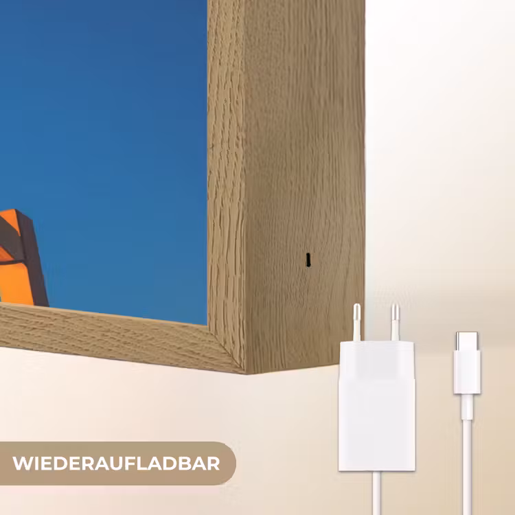 Basketbal - Lucht - Ring Light Box met batterij (Wandlamp) middel -USP_websiteoplaadbaarDE