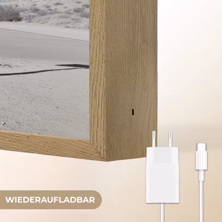 Basketbalpaal - Landschap - Zand - Wit Light Box met batterij (Wandlamp) middel -USP_websiteoplaadbaarDE