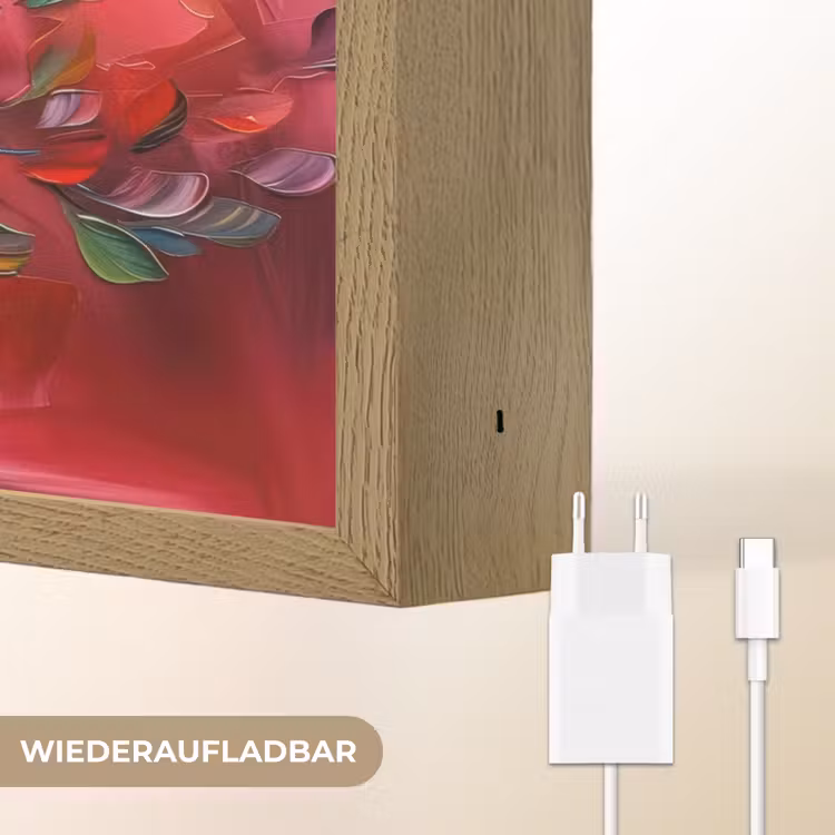 Boom - Levensboom - Kleurrijk - Abstract Light Box met batterij (Wandlamp) middel -USP_websiteoplaadbaarDE