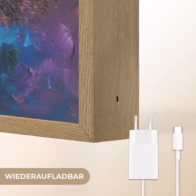 Boom - Kleurrijk - Modern - Abstract Light Box met batterij (Wandlamp) middel -USP_websiteoplaadbaarDE