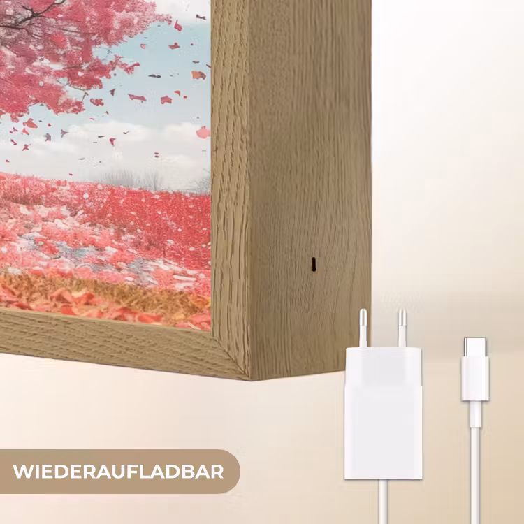 Boom - Kleurrijk - Natuur - Levensboom Light Box met batterij (Wandlamp) middel -USP_websiteoplaadbaarDE