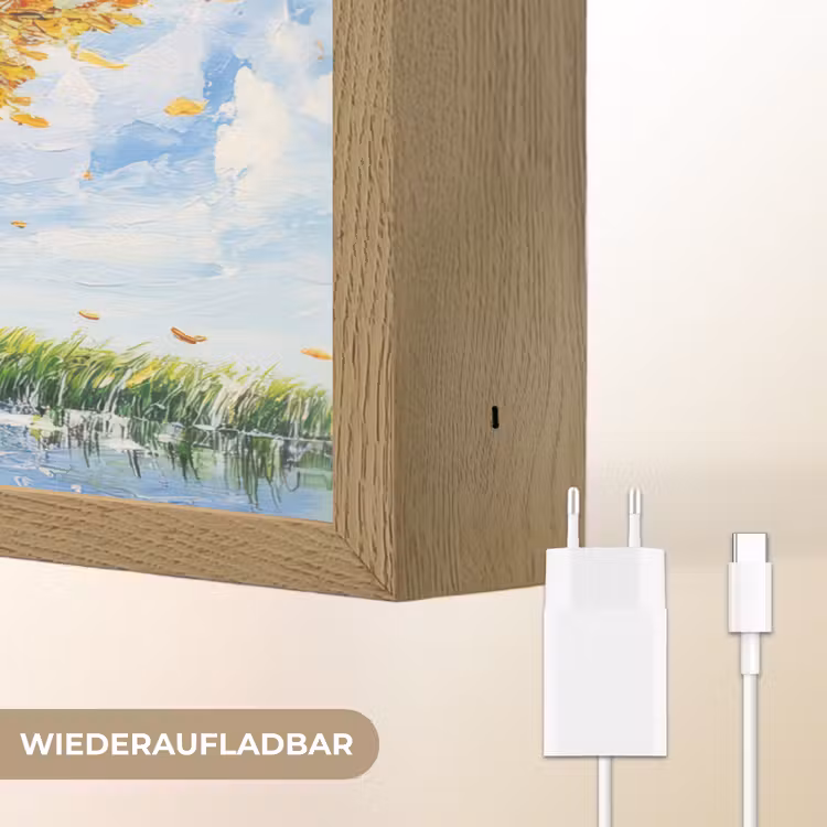 Boom - Kunst - Seizoenen - Lente - Herfst Light Box met batterij (Wandlamp) middel -USP_websiteoplaadbaarDE