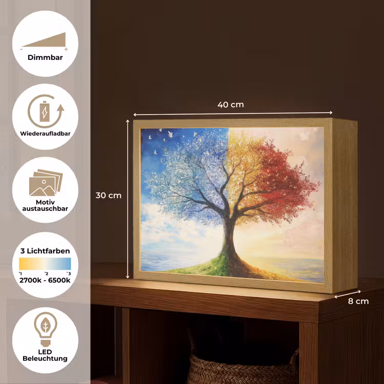 Boom - Kunst - Seizoenen - Herfst Light Box met batterij (Wandlamp) middel -USP_websiteoverzichtDE