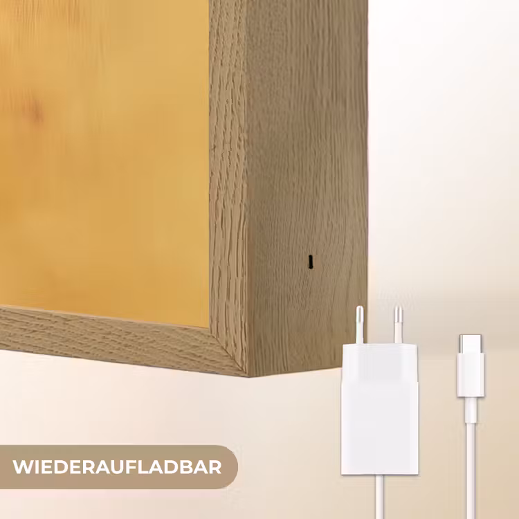 Bladeren - Boeket - Bloemen - Geel Light Box met batterij (Wandlamp) middel -USP_websiteoplaadbaarDE