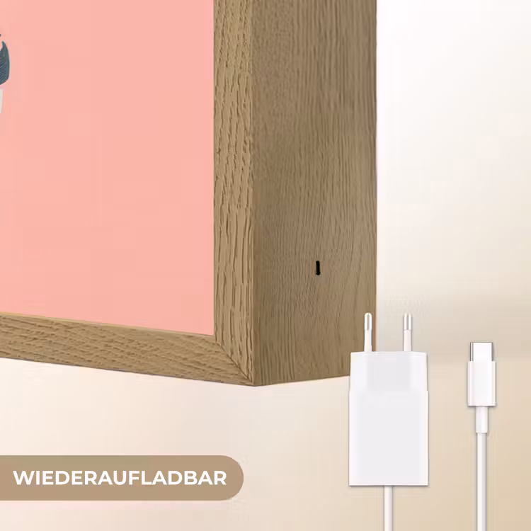 Bladeren - Geschilderd - Vlakken - Kleurrijk Light Box met batterij (Wandlamp) middel -USP_websiteoplaadbaarDE