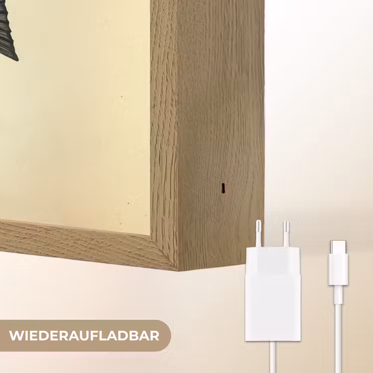 Blauw - Kieuwen - Vis - Illustratie Light Box met batterij (Wandlamp) middel -USP_websiteoplaadbaarDE