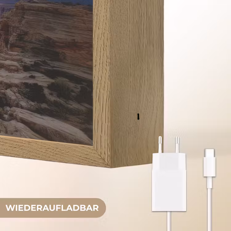 Bliksem - Wolken - Canyon Light Box met batterij (Wandlamp) middel -USP_websiteoplaadbaarDE
