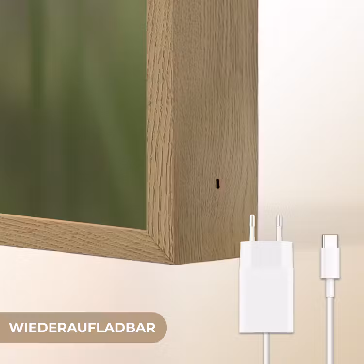 Bloem - Gladiolen - Zalmroze Light Box met batterij (Wandlamp) middel -USP_websiteoplaadbaarDE