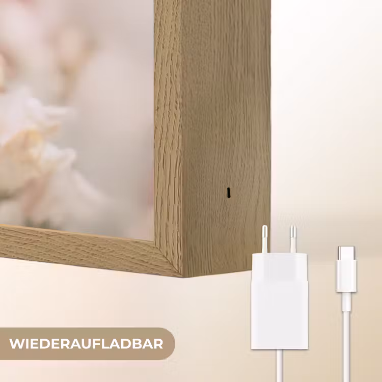 Bloem - Leeuwenbek - Roze - Stengel Light Box met batterij (Wandlamp) middel -USP_websiteoplaadbaarDE