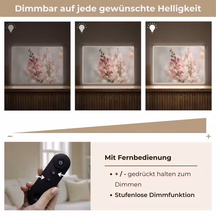 Bloem - Leeuwenbek - Roze - Stengel Light Box met batterij (Wandlamp) middel -USP_dimbaarDE
