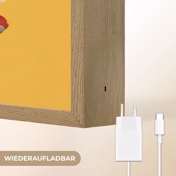 Bloem - Rood - Stippen Light Box met batterij (Wandlamp) middel -USP_websiteoplaadbaarDE
