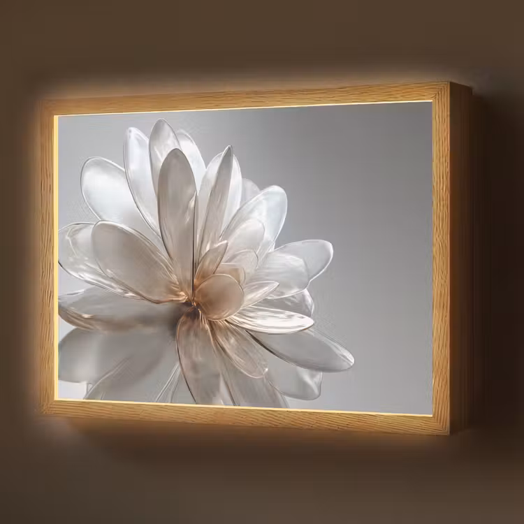 Bloem - Wit - Neutraal Light Box met batterij (Wandlamp) middel -z3d_website