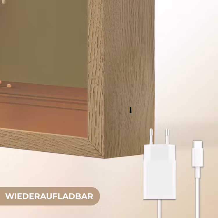Bloem - Quote - Vintage - Art Light Box met batterij (Wandlamp) middel -USP_websiteoplaadbaarDE