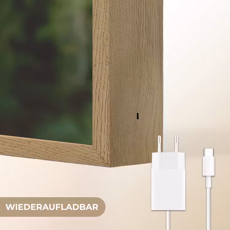 Bloemen - Blauw - Dennenboom Light Box met batterij (Wandlamp) middel -USP_websiteoplaadbaarDE