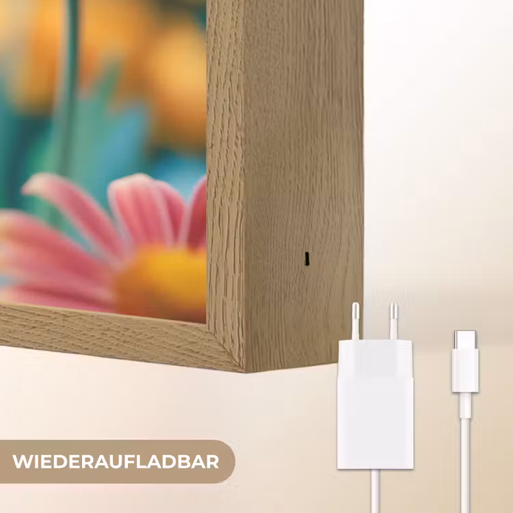 Bloemen - Kleurrijk - Natuur - Gerbera Light Box met batterij (Wandlamp) middel -USP_websiteoplaadbaarDE