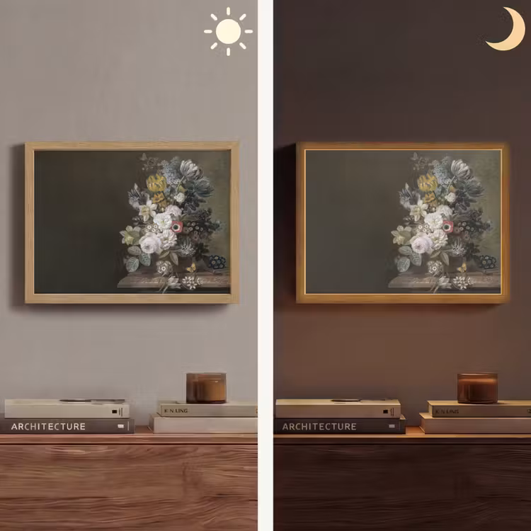 Bloemen - Eelke Jelles Eelkema - Oude meesters Light Box met batterij (Wandlamp) middel -sfeer3