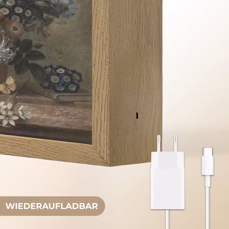 Bloemen - Eelke Jelles Eelkema - Oude meesters Light Box met batterij (Wandlamp) middel -USP_websiteoplaadbaarDE