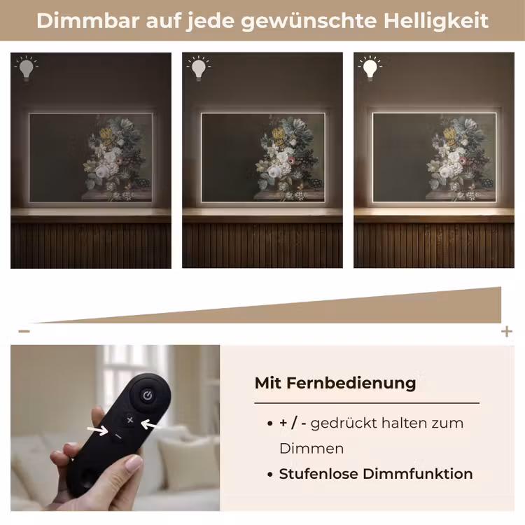 Bloemen - Eelke Jelles Eelkema - Oude meesters Light Box met batterij (Wandlamp) middel -USP_dimbaarDE