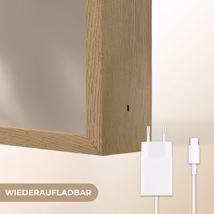Bloemen - Stelen - Roze - Schaduw Light Box met batterij (Wandlamp) middel -USP_websiteoplaadbaarDE