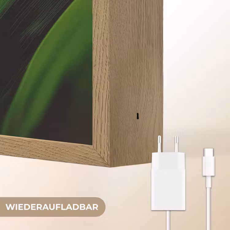 Bloemen - Wit - Bladeren - Lelietjes Light Box met batterij (Wandlamp) middel -USP_websiteoplaadbaarDE