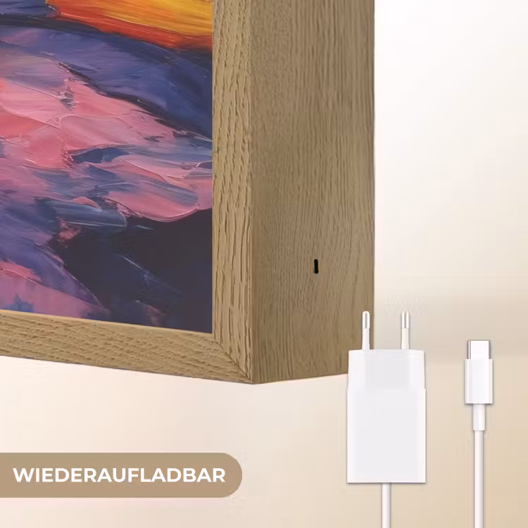 Bloemexplosie - Veelkleurig - Bewegend Light Box met batterij (Wandlamp) middel -USP_websiteoplaadbaarDE